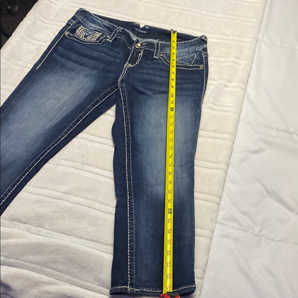 VIGOSS Stylish Blue Denim Jeans with Embellished Pocket - Picture 7 of 7